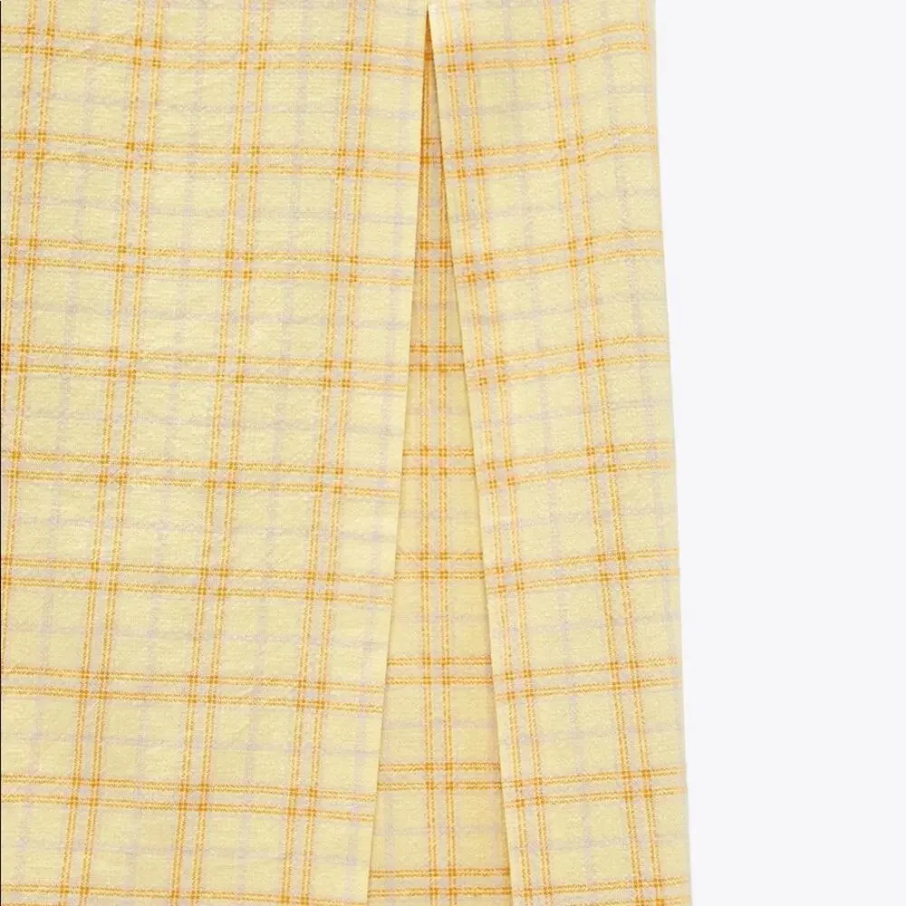 Zara blogger favorite plaid midi skirt